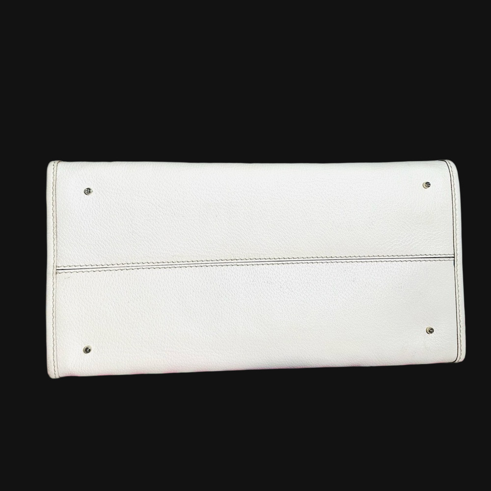 KATE SPADE LEATHER CLASSIC IVORY Shoulder Bag overnight large size 15.5 x 10.5” - Picture 11 of 16